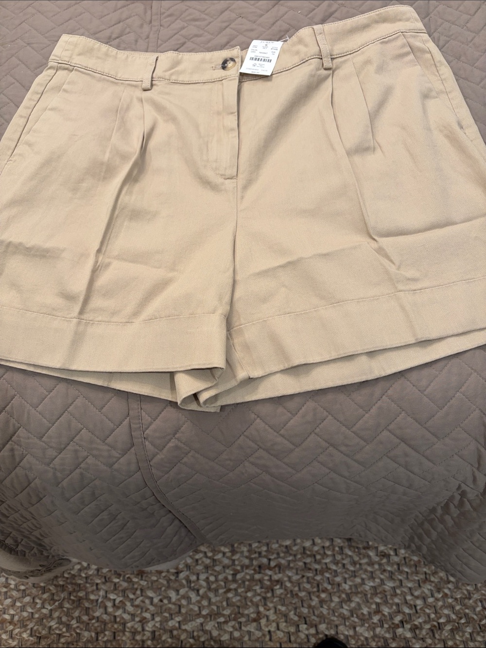 J. Crew Light Khaki Pleated Chino Short/NWT/14 - Picture 5 of 13